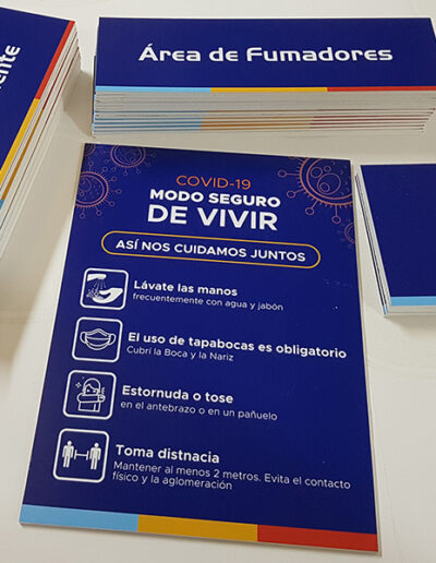 señalizador de oficinas en PVC con impresion