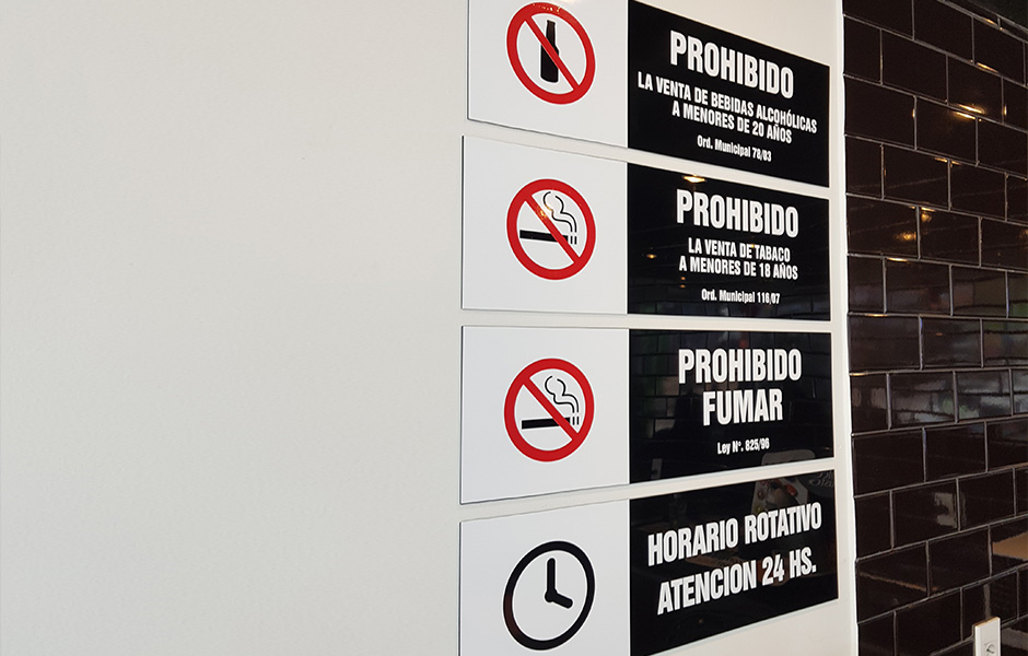 señaleticas y señalización de estacion de servicios paraguay